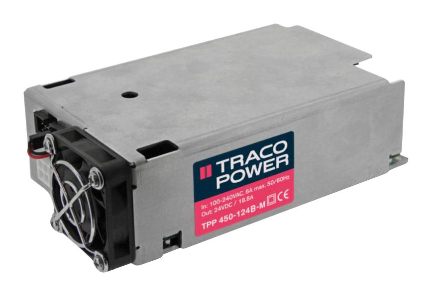 TPP 450-124B-M POWER SUPPLY, AC-DC, 24V, 18.75A TRACO POWER