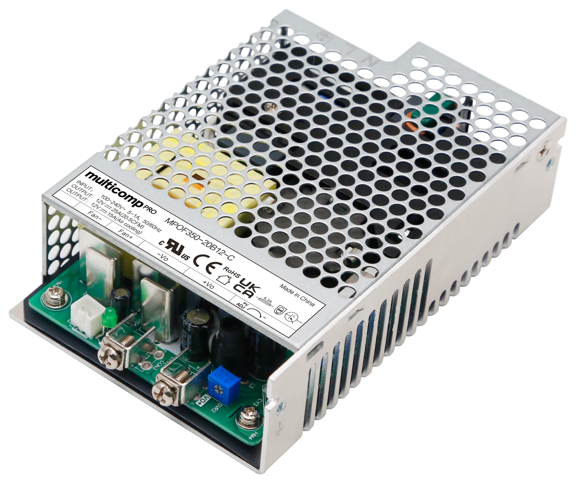 MPOF350-20B27-C POWER SUPPLY, AC-DC, 27V, 7.4A MULTICOMP PRO