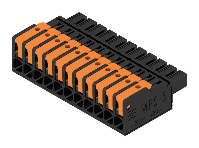 2741650000 TERMINAL BLOCK, PLUGGABLE, 11POS, 14AWG WEIDMULLER