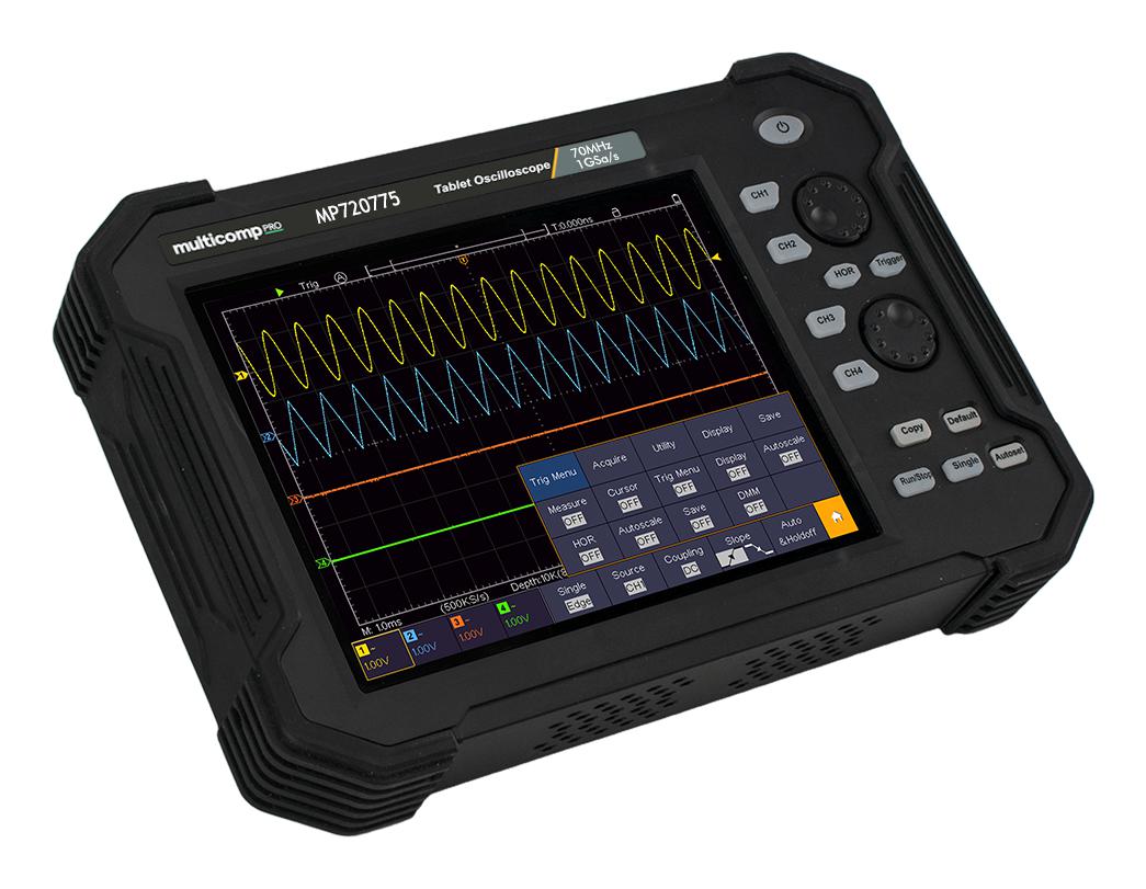 MP720775 OSCILLOSCOPE, 4CH, 70MHZ, 1GSPS MULTICOMP PRO