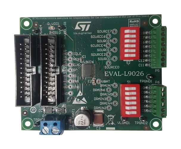 EVAL-L9026-YO EVAL BRD, CONFIGUR MULTI CH RELAY DRIVER STMICROELECTRONICS