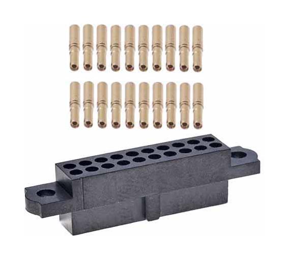 M80-4712042 CONNECTOR, RCPT, 20POS, 2ROW, CRIMP HARWIN