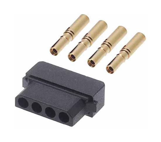 M80-8450445 CONNECTOR, RCPT, 4POS, 1ROW, CRIMP HARWIN