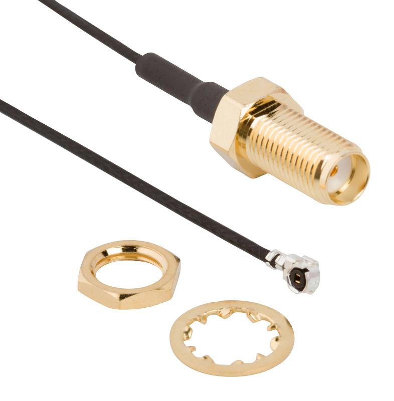 336313-12-0150 RF CABLE ASSY, AMC R/A PLUG-SMA JACK AMPHENOL RF