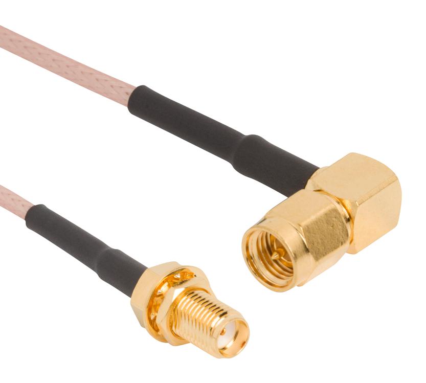 135111-01-06.00 RF CABLE ASSY, SMA R/A PLUG-SMA JACK AMPHENOL RF