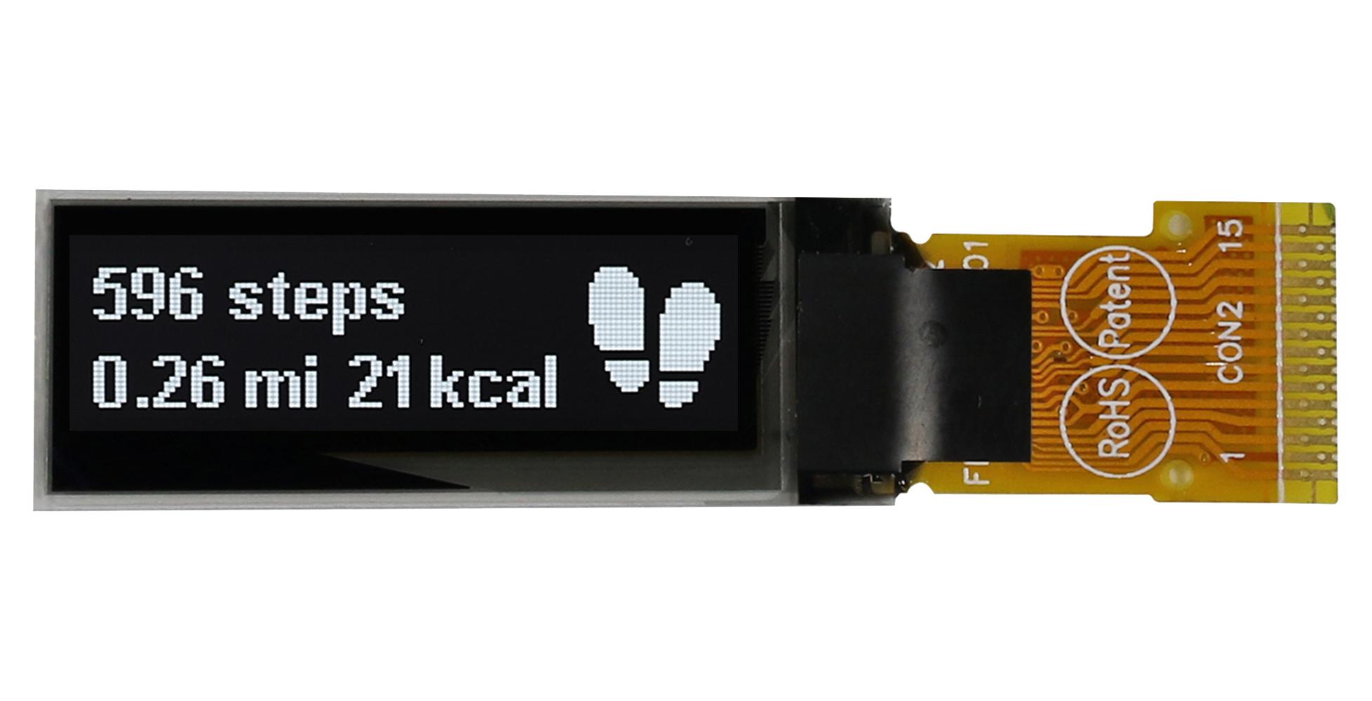 MDOG128032C2V-WS OLED GRAPHIC DISPLAY, COG, 128 X 32P, 3V MIDAS