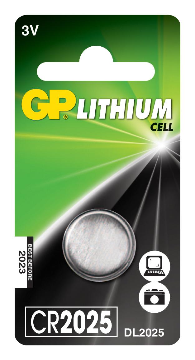 GPPBL2025152 BATTERY, LITHIUM, 3V, 160MAH GP BATTERIES