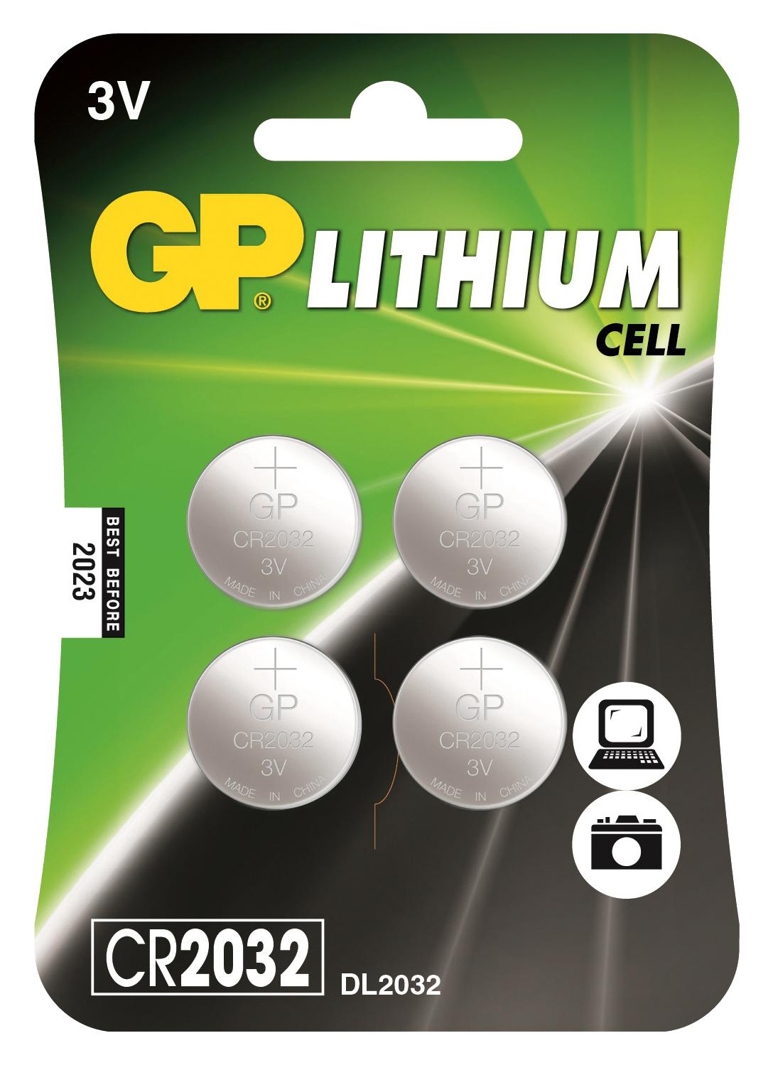 GPPBL2032187 BATTERY, LITHIUM, 3V, 300MAH GP BATTERIES