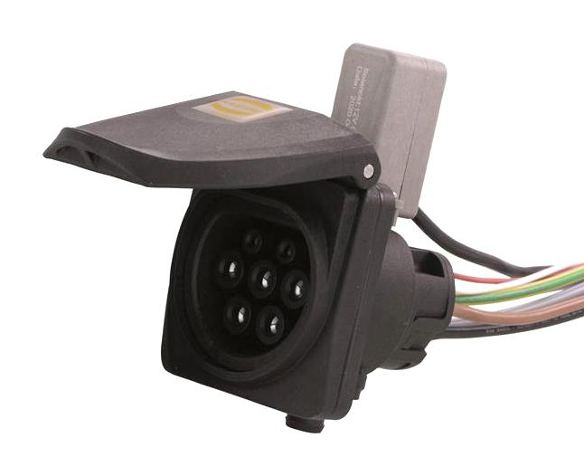 61132130381 CHRGING CBLE, IEC 62196-2 RCPT-FREE/0.7M HARTING