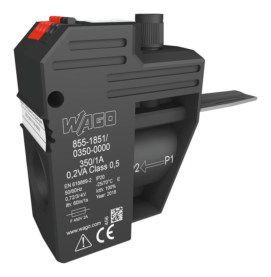 855-1851/350-000 CURRENT AND VOLTAGE TAP, 350A/1A, 400VAC WAGO