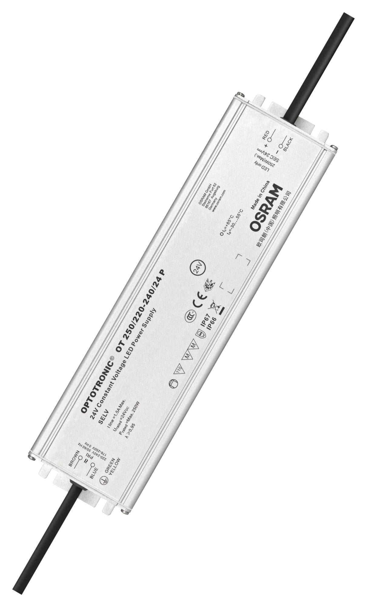 OT-250/220-240/24-P LED DRIVER/PSU, CONSTANT VOLT, 250W OSRAM