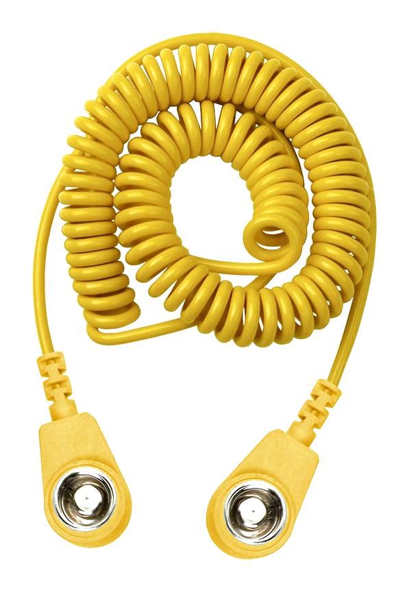 230130 GROUND CORD, 1MOHM, YELLOW, 1M, SOCKET DESCO EUROPE (FORMERLY VERMASON)