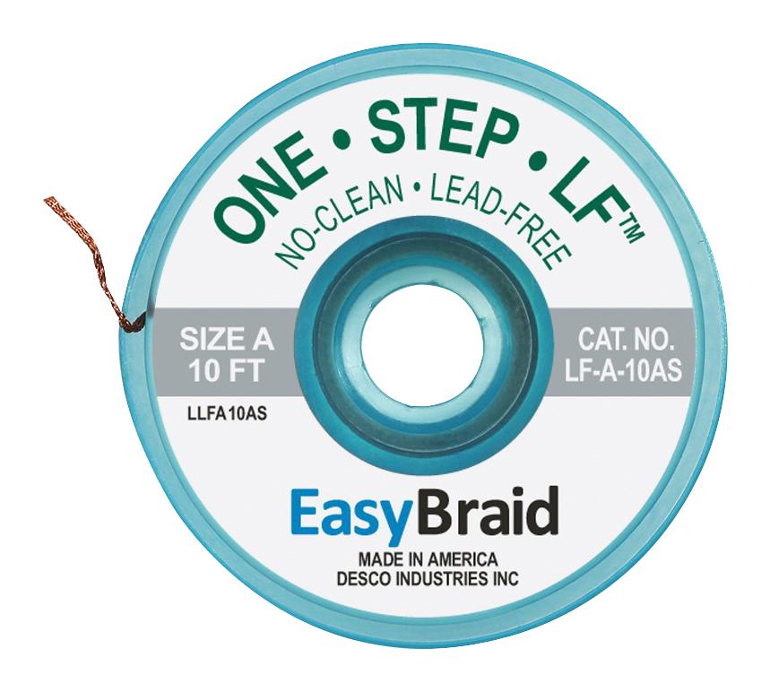 LF-A-10AS DESOLDERING BRAID, 10FT X 0.025" MENDA