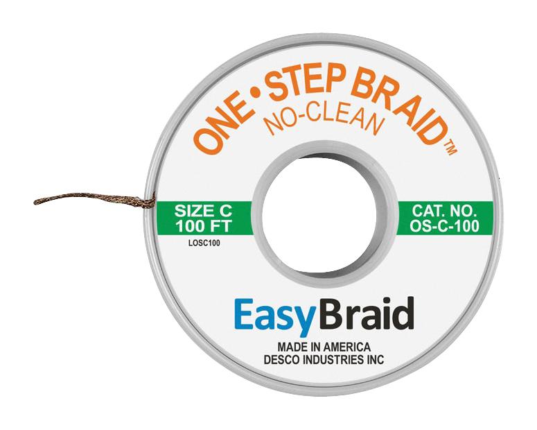 OS-C-100 DESOLDERING BRAID, 100FT X 0.075" MENDA