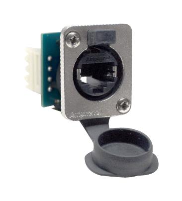 RJXS8FG6110 RJ45 CONNECTOR, JACK, 1PORT, PANEL AMPHENOL SINE/TUCHEL