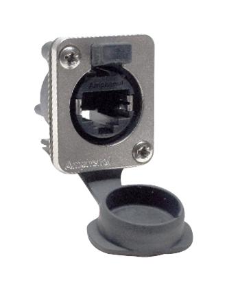 RJXS8FG3HB RJ45 CONNECTOR, R/A JACK, 1PORT, PANEL AMPHENOL SINE/TUCHEL