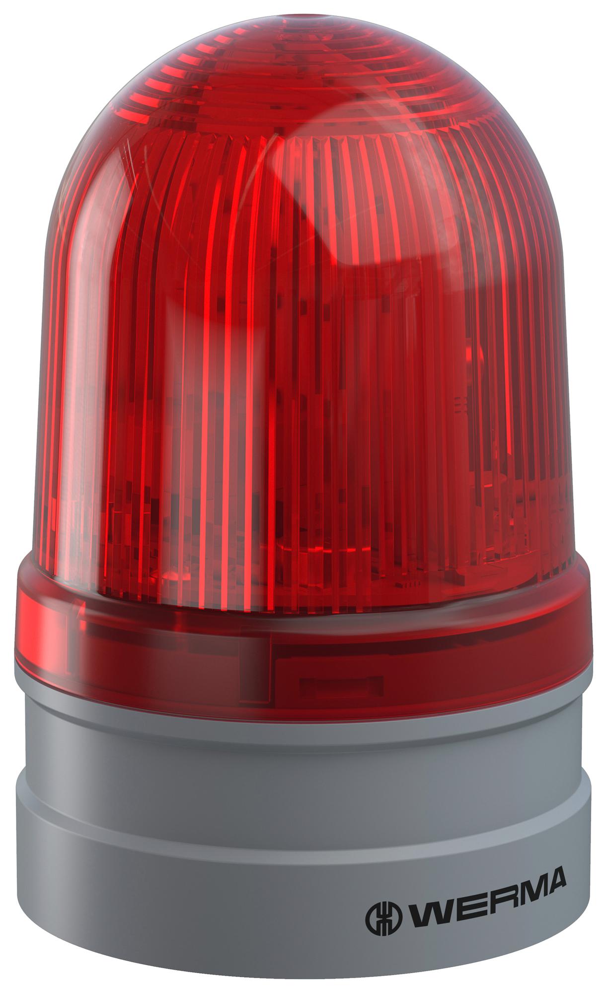 26111060 BEACON, TWINLIGHT, RED, 230VAC, PUSH-IN WERMA