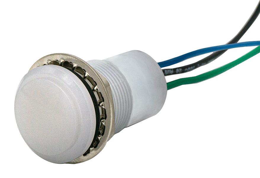 657-1465-303F PANEL INDICATOR, GRN/BLU, 17.46MM, 30VDC DIALIGHT