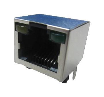 RJHSE5M80 RJ45 CONN, R/A JACK, 8P8C, 1PORT, TH AMPHENOL ICC