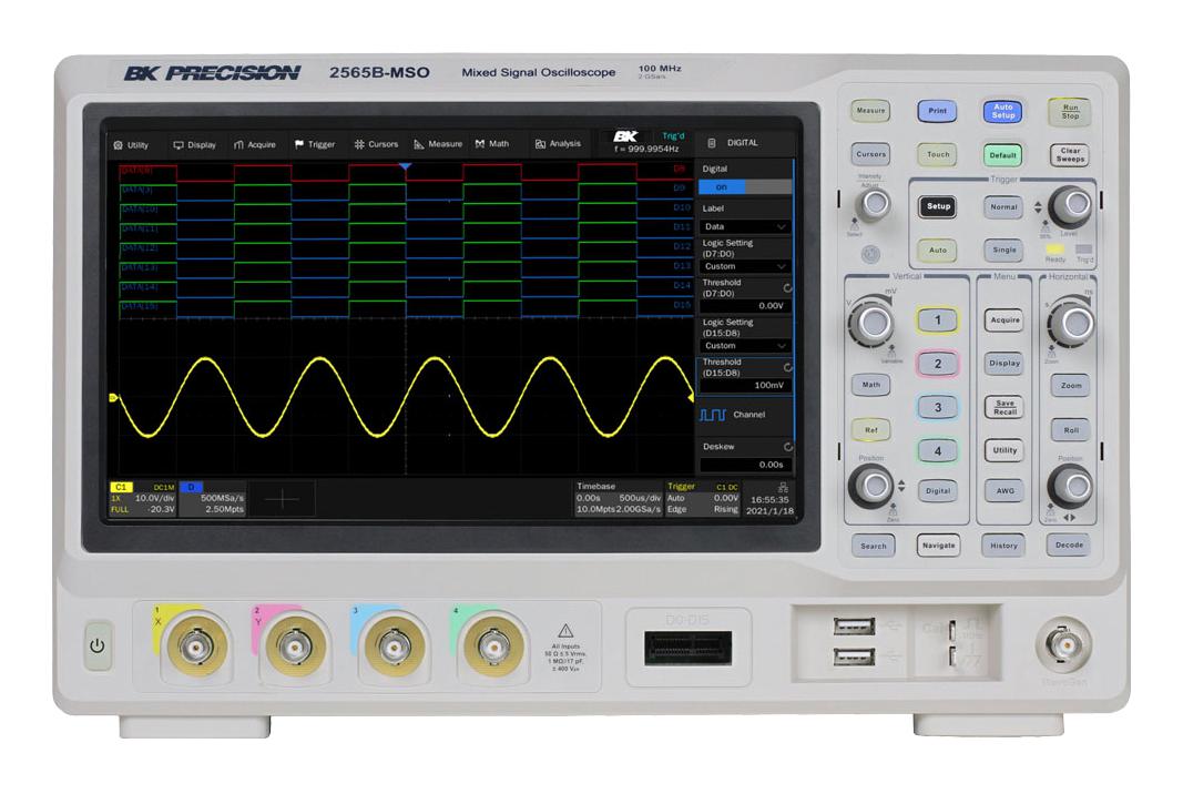 BK2565B-MSO OSCILLOSCOPE, 100MHZ, TFT LCD COLOR B&K PRECISION
