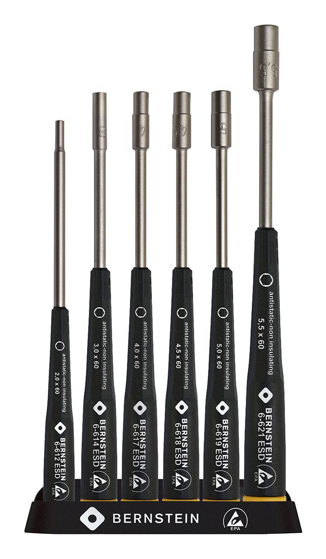 6-610 SOCKET WRENCH SET, 6PC BERNSTEIN WERKZEUGFABRIK