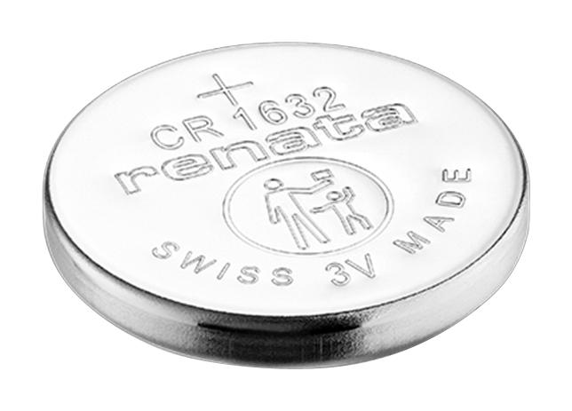 CR1632 CELL, LITHIUM, BUTTON, 3V RENATA