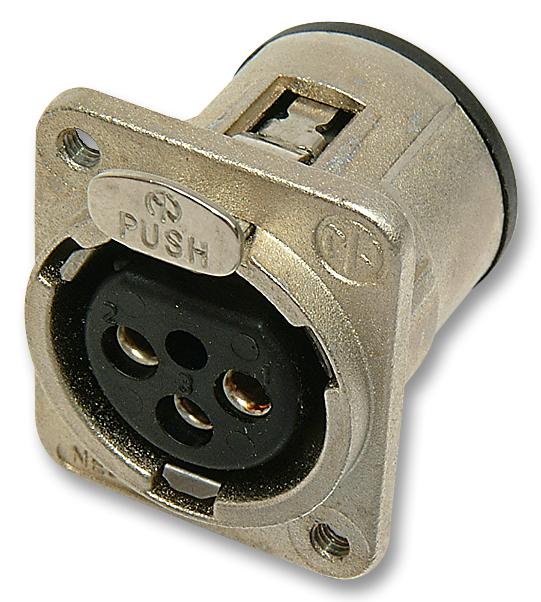 NC3FDM3H SOCKET, XLR, M3, PCB, R/A, 3POLE NEUTRIK