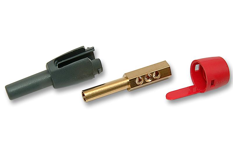 595-0500 PLUG, FREE, RED DELTRON COMPONENTS