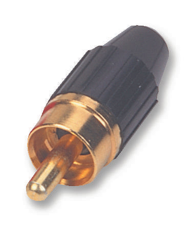 416-0100 PLUG, PHONO, GOLD/BLACK DELTRON COMPONENTS