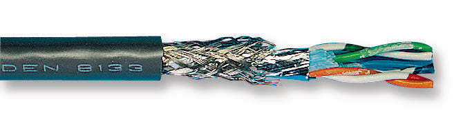 8132 SHLD CABLE, 2PAIR, 28AWG, GREY, PER M BELDEN