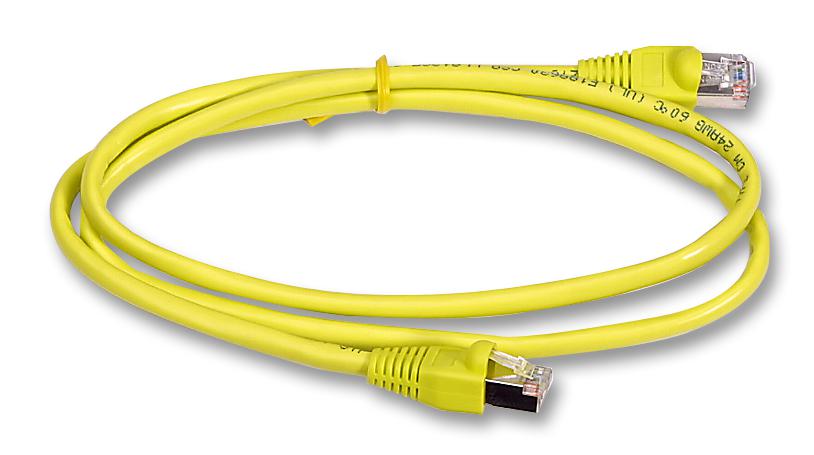 2965-0.75Y PATCH LEAD, CAT5E, YELLOW, 0.75M VIDEK