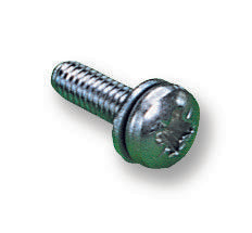 M412PRSTPWZ100 SCREW, W/FLAT WASHER, M4X12, BX100,PK100 TR FASTENINGS