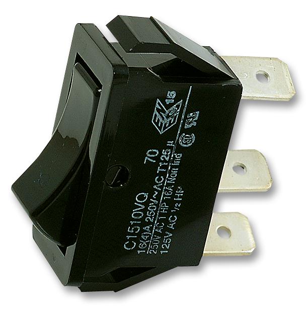 C1510VQASB ROCKER SWITCH, SPDT, BLACK ARCOLECTRIC (BULGIN LIMITED)