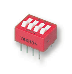 76SB04T SWITCH, SPST, 4 POS, RAISED ROCKER GRAYHILL