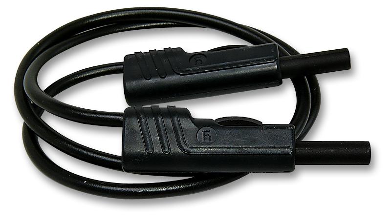 973646100 TEST LEAD, BLK, 1M, 60V, 16A HIRSCHMANN TEST AND MEASUREMENT