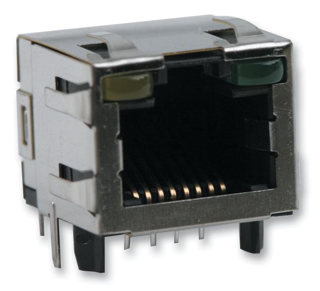 2-406549-1. MODULAR, JACK, THT, R/A, LED, RJ45, 8P8C AMP - TE CONNECTIVITY