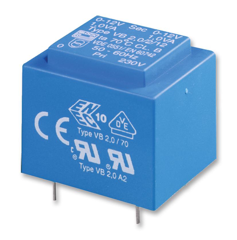 VB 1.5/2/8 TRANSFORMER, 1.5VA,  2 X 8V BLOCK