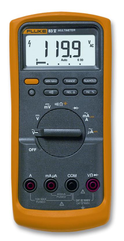 FLUKE 83-V/EUR MULTIMETER, DIGITAL, HAND HELD, 6000 FLUKE