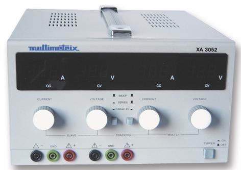 XA3052 POWER SUPPLY, 2CH, 30V, 5A, ADJUSTABLE MULTIMETRIX