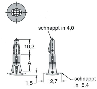 06.81.436 SPACER, 6.4/4-PA ETTINGER