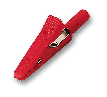 930317801 CROCODILE CLIP, 4MM, RED, 8A, 5PK HIRSCHMANN TEST AND MEASUREMENT