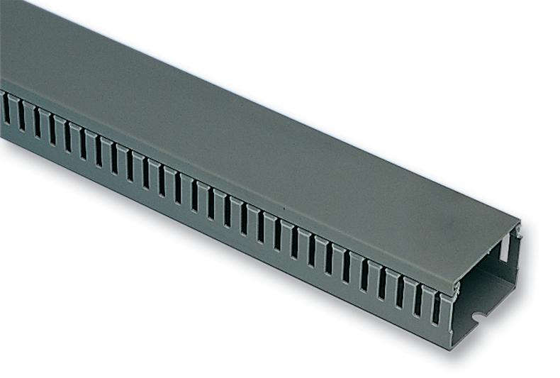 184-10088 TRUNKING, PVC, GREY, 60X40MM, 2M HELLERMANNTYTON