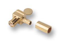 16 MCX-75-2-5/133NH RF COAXIAL, MCX, RIGHT ANGLE PLUG, 75OHM HUBER+SUHNER