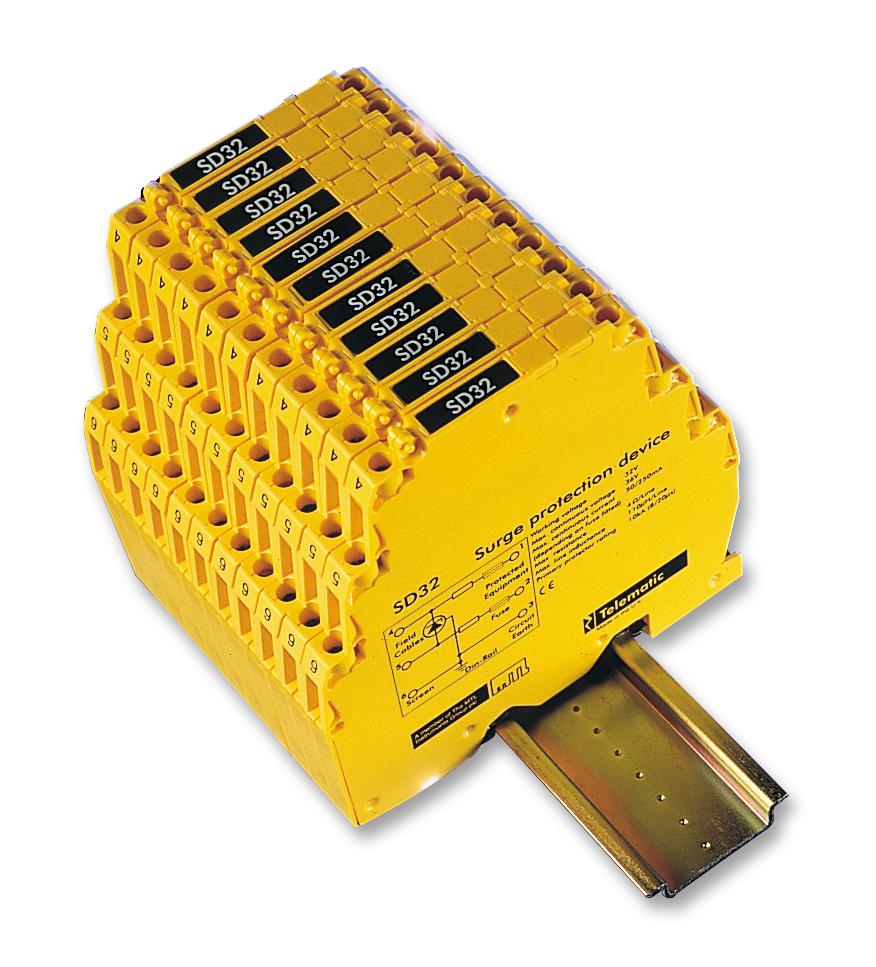 SD32X DATA/SIGNAL LINE PROTECTOR, DIN RAIL MTL SURGE TECHNOLOGIES