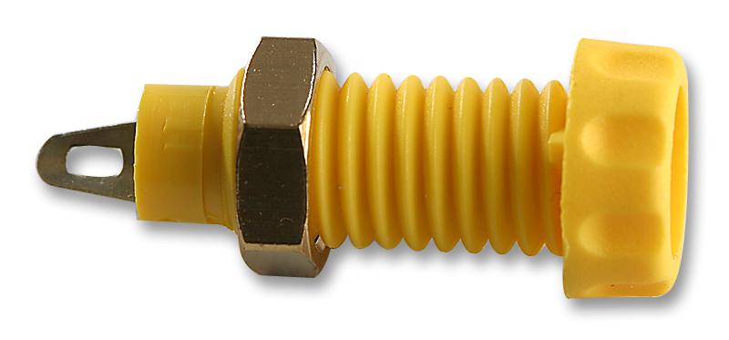 S14-YELLOW SOCKET, 4MM, PANEL CLIFF ELECTRONIC COMPONENTS