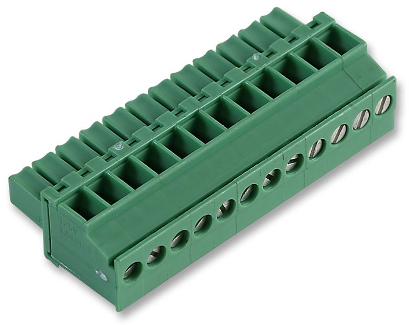 MCVW 1,5/12-ST-3,5 TERMINAL BLOCK, PLUGGABLE, 12POS, 16AWG PHOENIX CONTACT