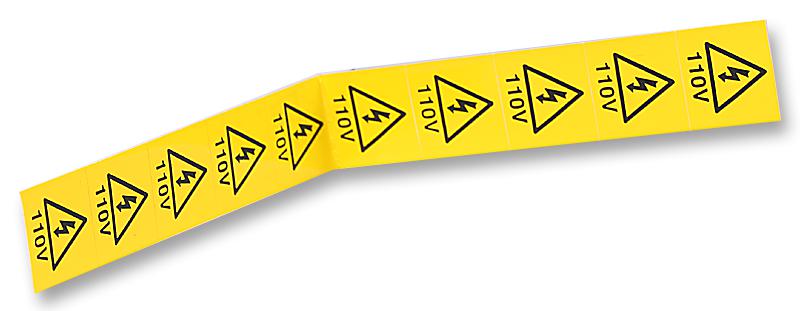 13023 LABEL, 110V, CARD OF 10 TE CONNECTIVITY