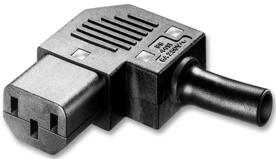 4785.0100 SOCKET, IEC, R/A, C13, 4785, 10A SCHURTER