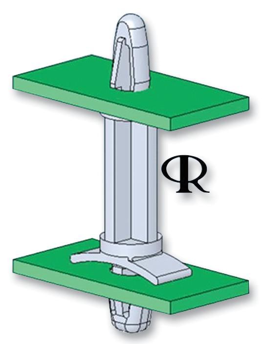 LCBSM-5-01 PCB SPACER SUPPORT, NYLON 6.6, 7.9MM ESSENTRA COMPONENTS