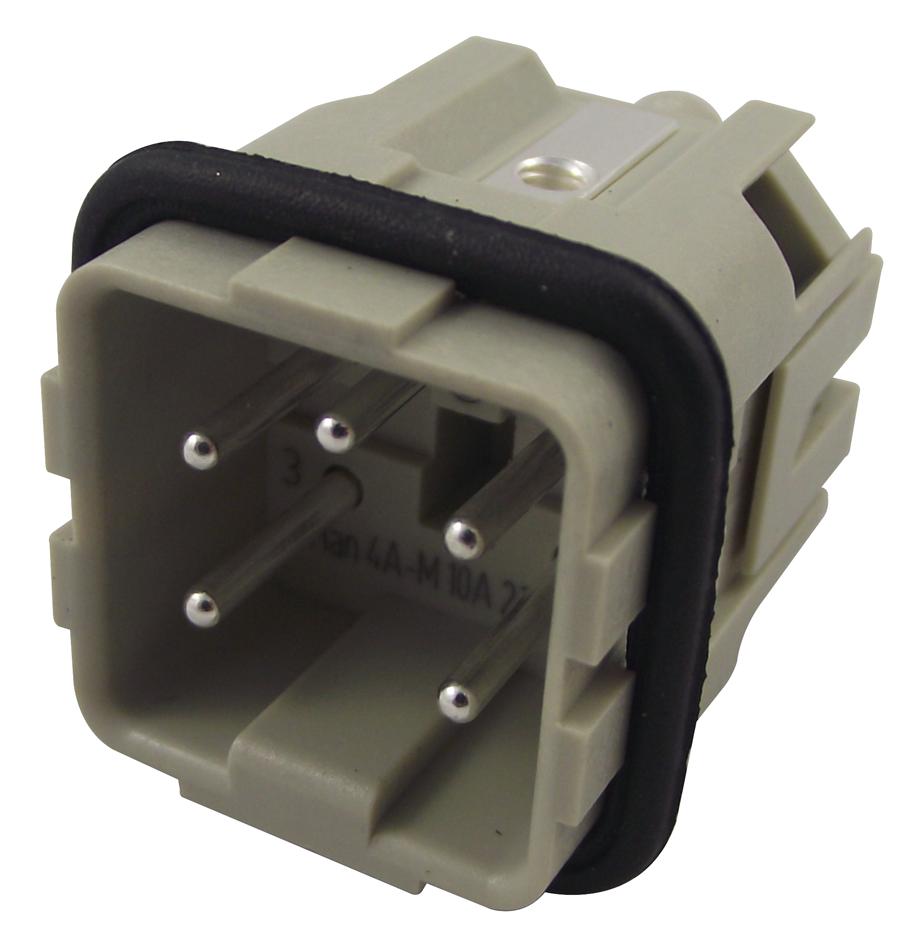 0920 004 2611 INSERT, PLUG, HAN A, 18-14 AWG, 4+E WAY HARTING